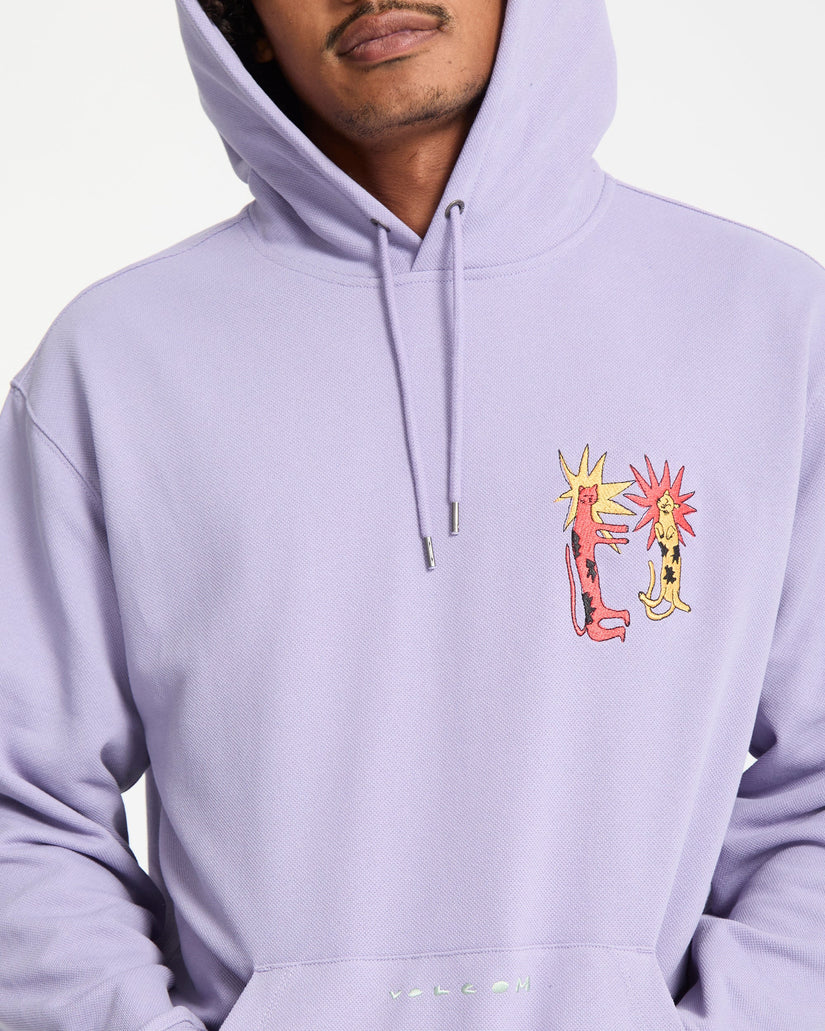 Sudadera Con Capucha Longo Cats - Purple Ash