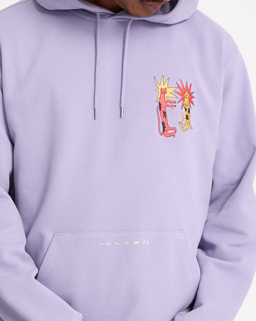 Sudadera Con Capucha Longo Cats - Purple Ash