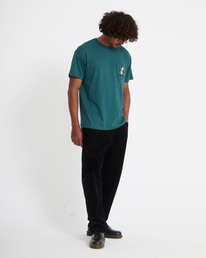 Camiseta Parted Out Pocket - Rifle Green