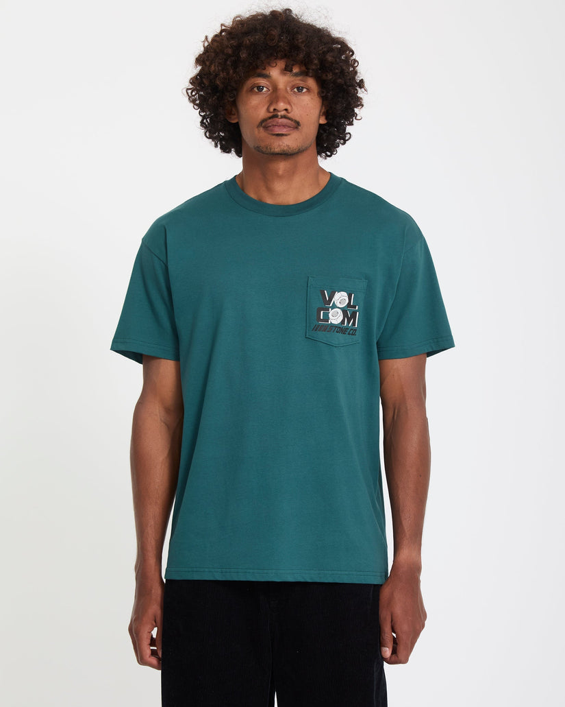 Camiseta Parted Out Pocket - Rifle Green