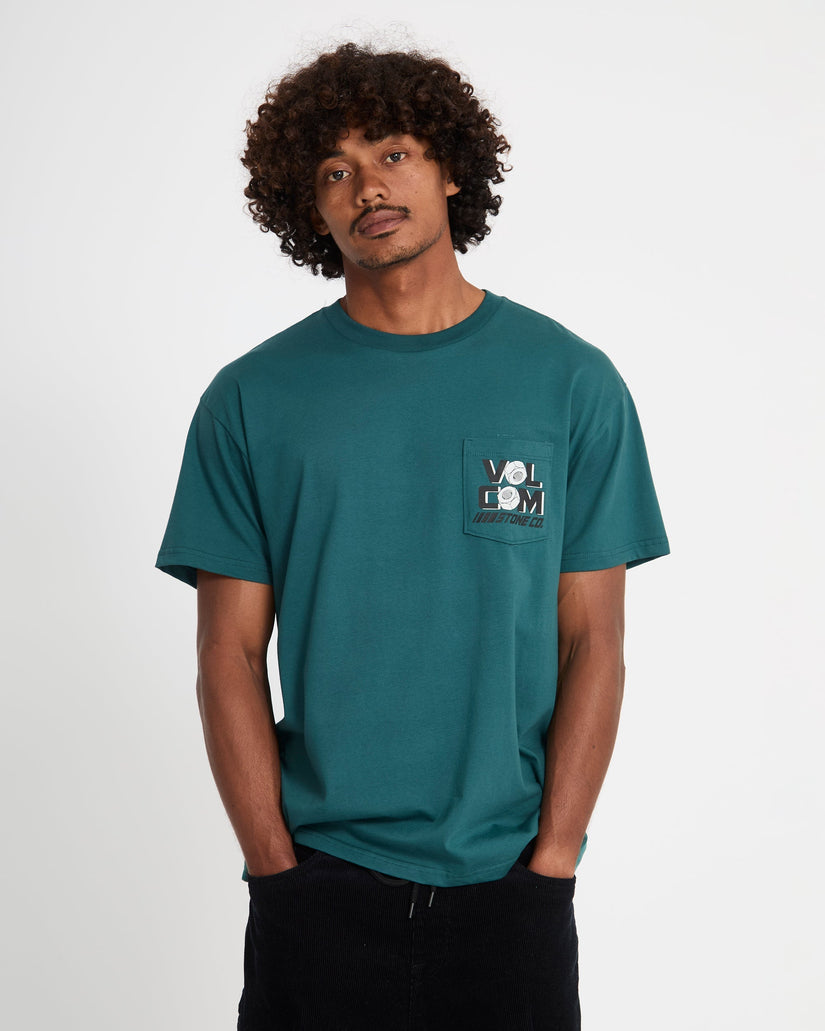 Camiseta Parted Out Pocket - Rifle Green
