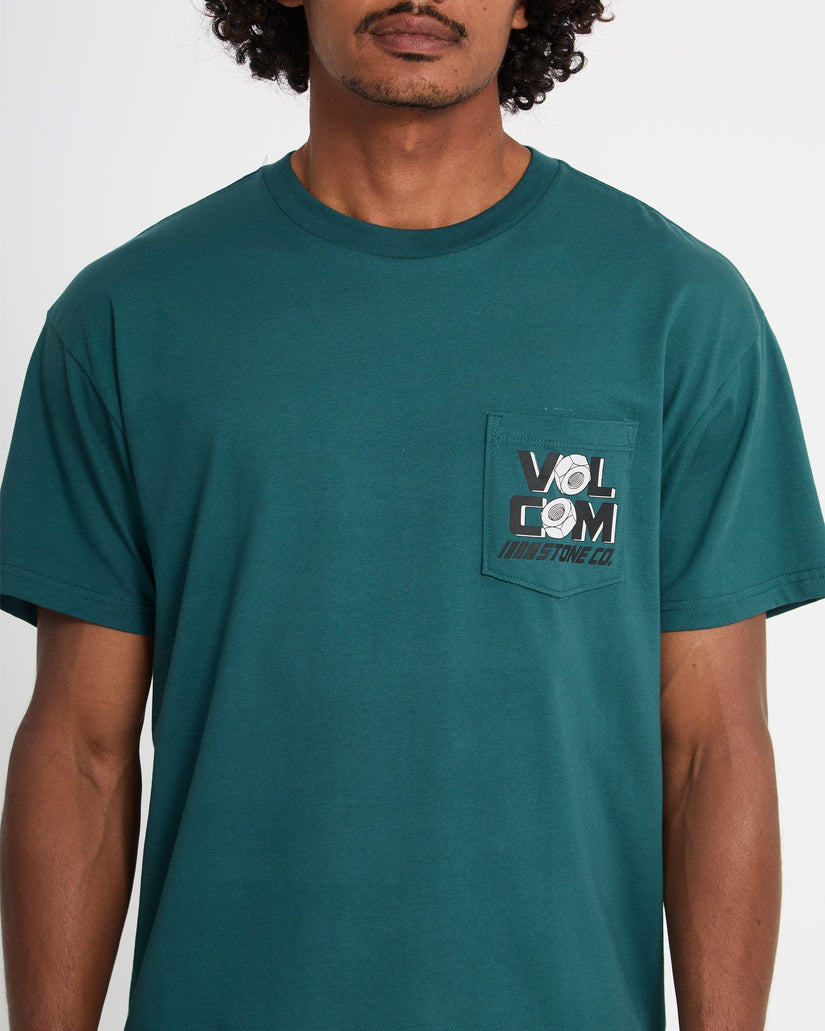 Camiseta Parted Out Pocket - Rifle Green