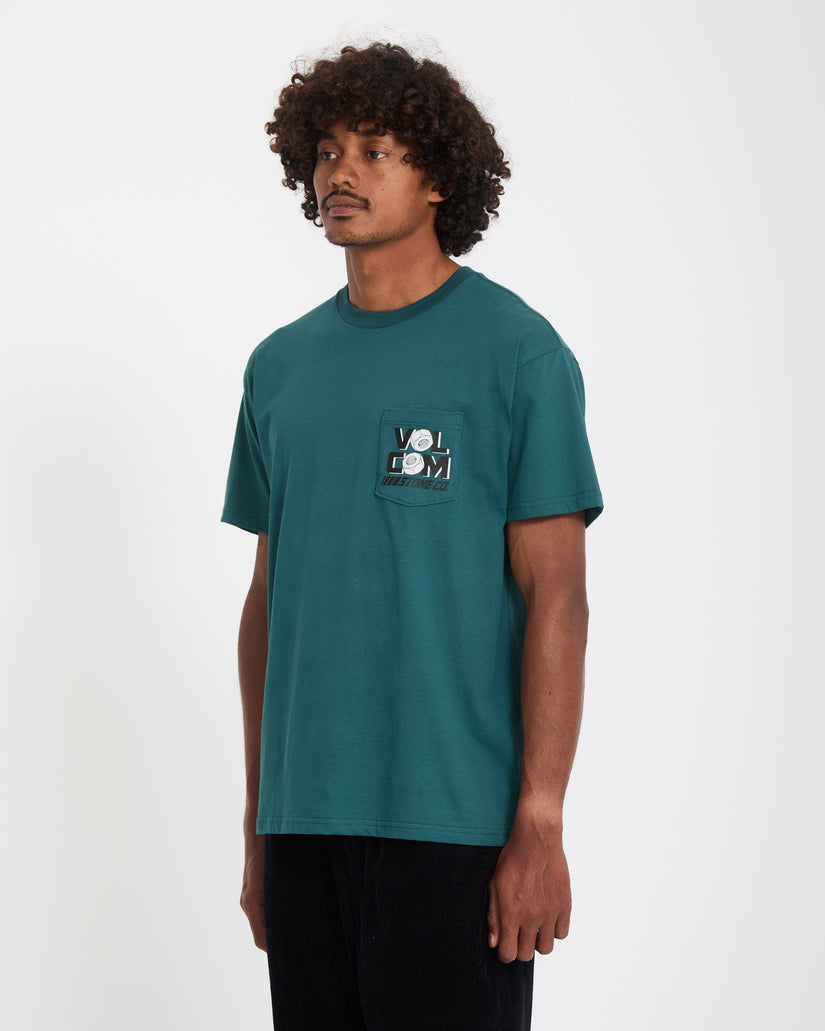 Camiseta Parted Out Pocket - Rifle Green