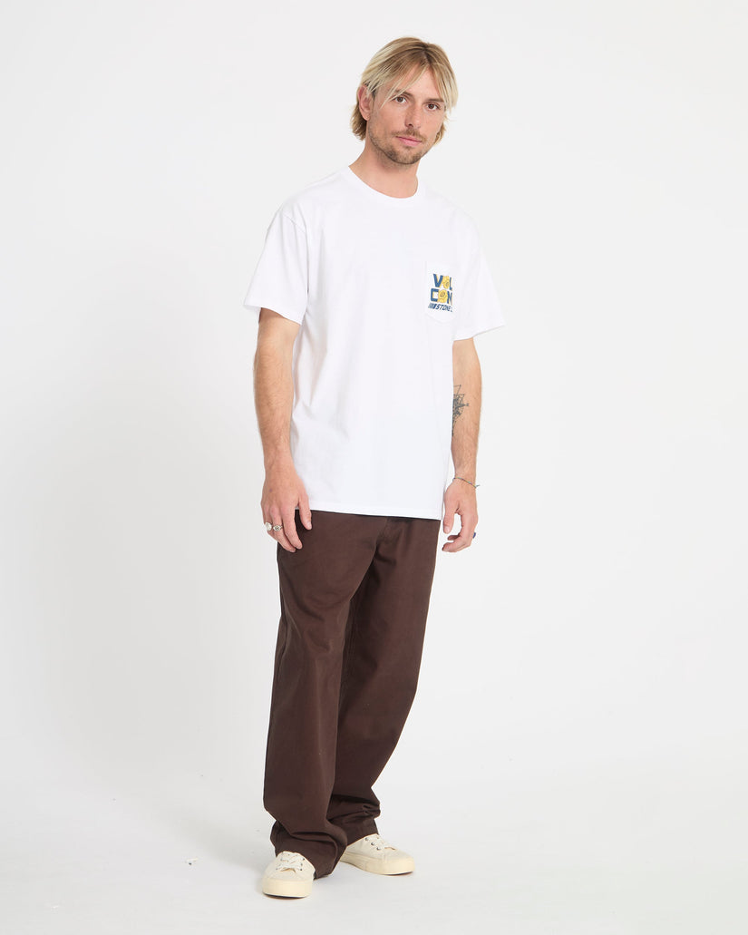 Camiseta Parted Out Pocket - White