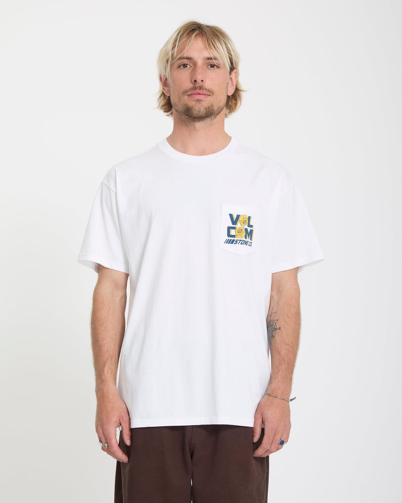 Camiseta Parted Out Pocket - White