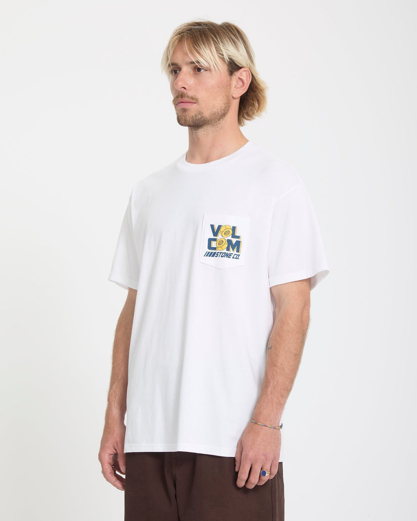 Camiseta Parted Out Pocket - White
