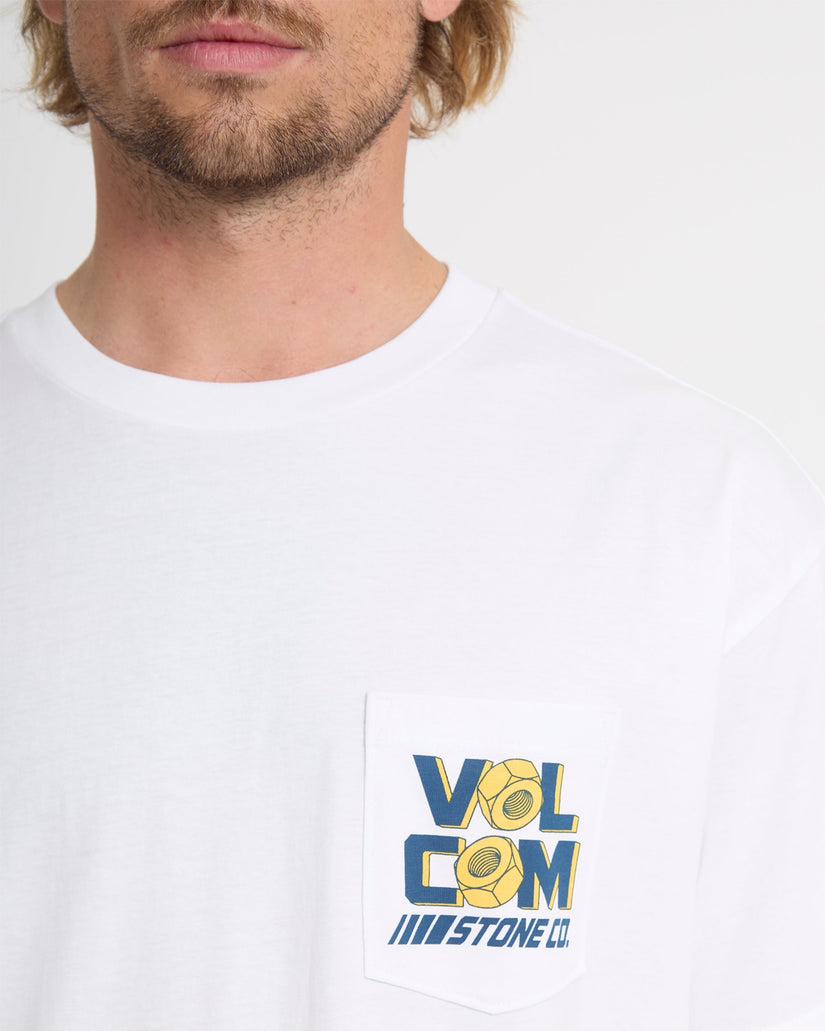 Camiseta Parted Out Pocket - White