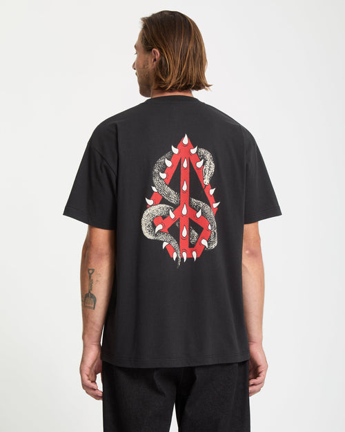 Camiseta Snake Peace - Black