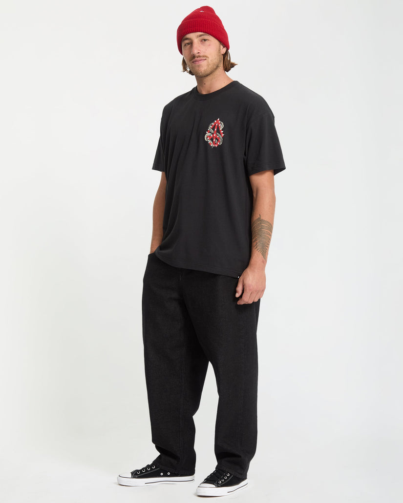 Camiseta Snake Peace - Black