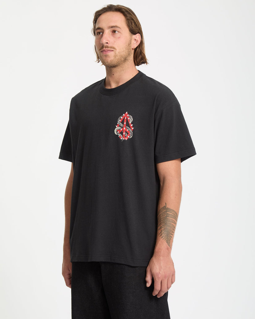 Camiseta Snake Peace - Black