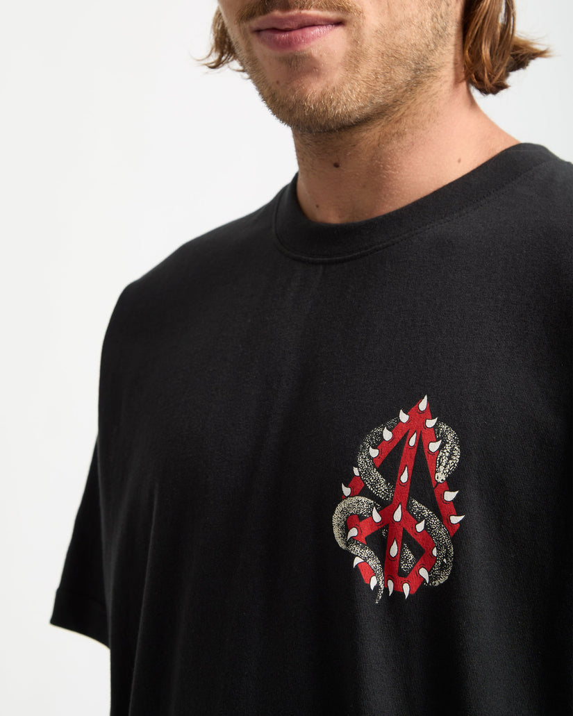 Camiseta Snake Peace - Black