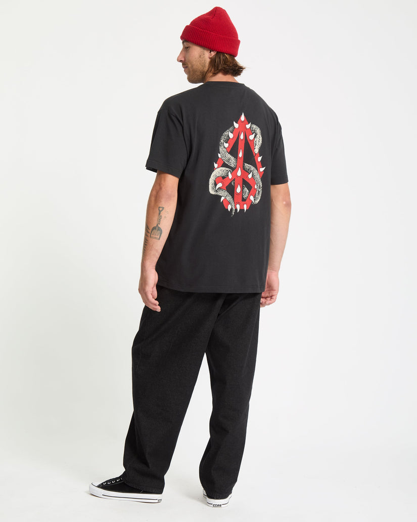 Camiseta Snake Peace - Black
