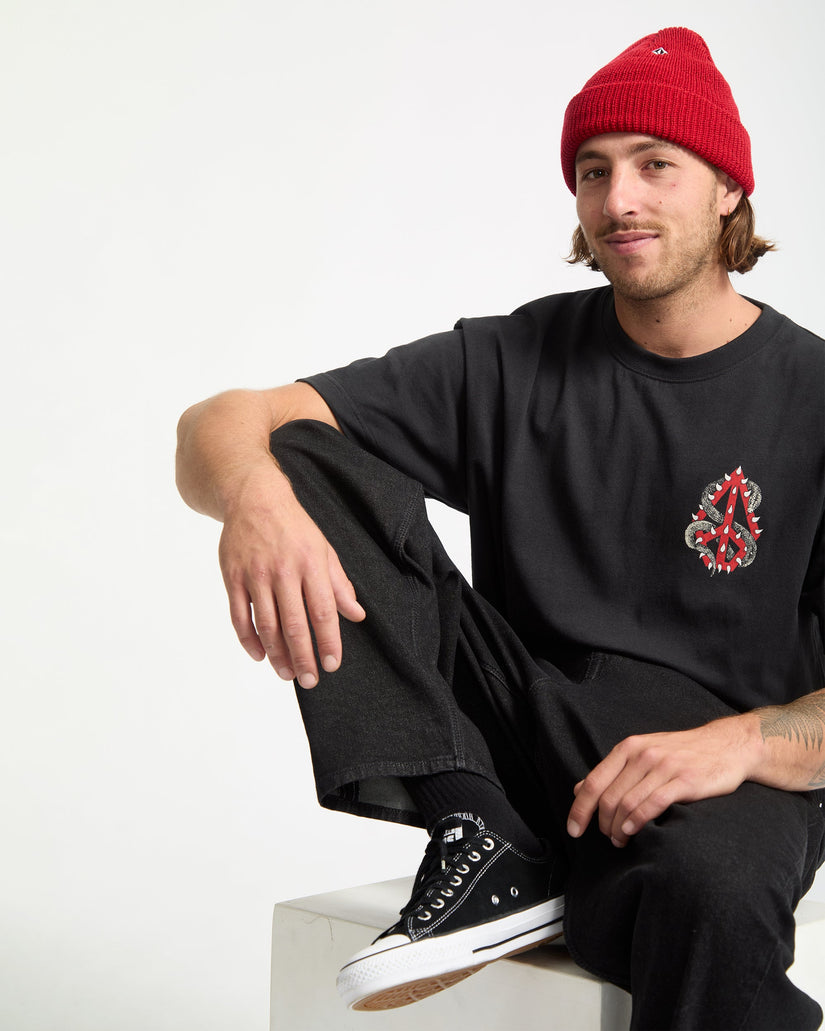 Camiseta Snake Peace - Black