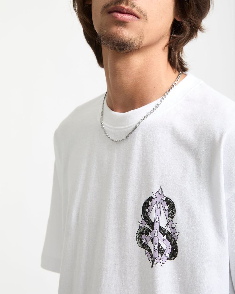 Camiseta Snake Peace - White