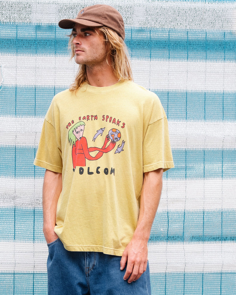 Camiseta Earth Speaks - Mustard