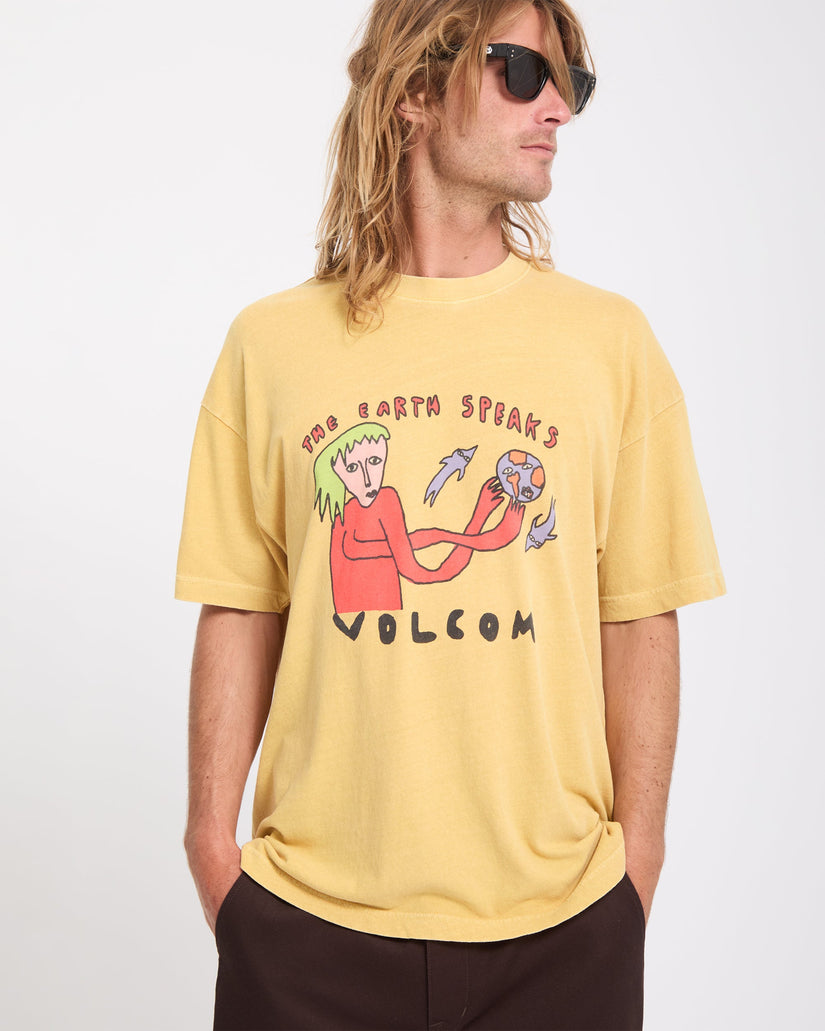 Camiseta Earth Speaks - Mustard