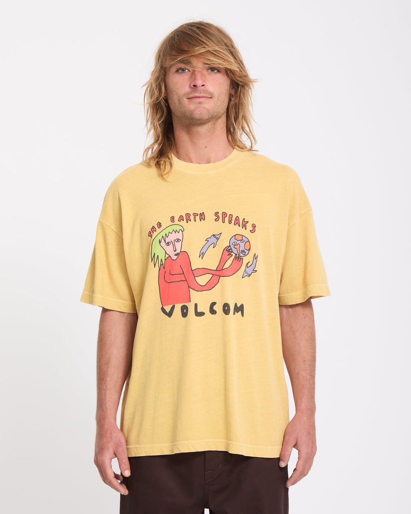 Camiseta Earth Speaks - Mustard