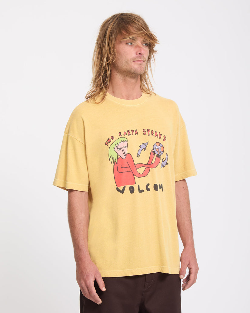 Camiseta Earth Speaks - Mustard