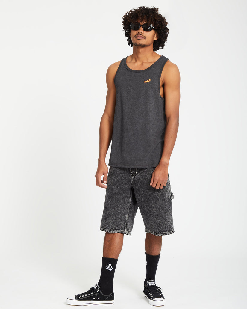 Camiseta sin mangas Pistol Stone - HEATHER BLACK