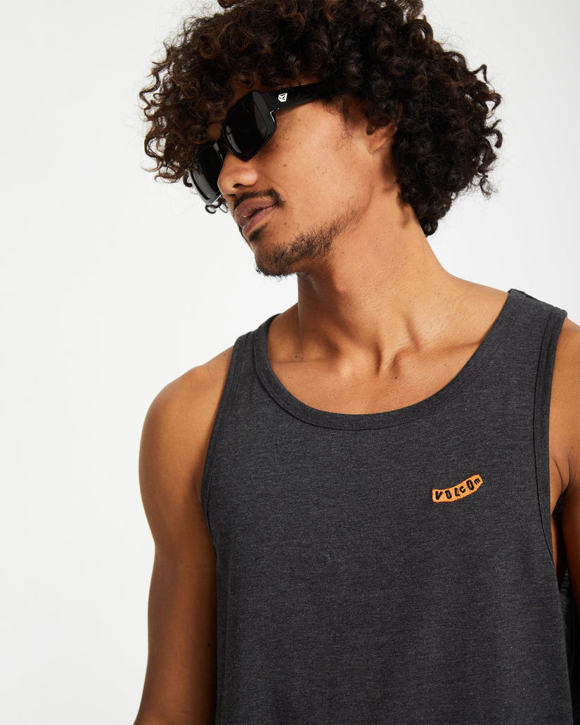 Camiseta sin mangas Pistol Stone - HEATHER BLACK