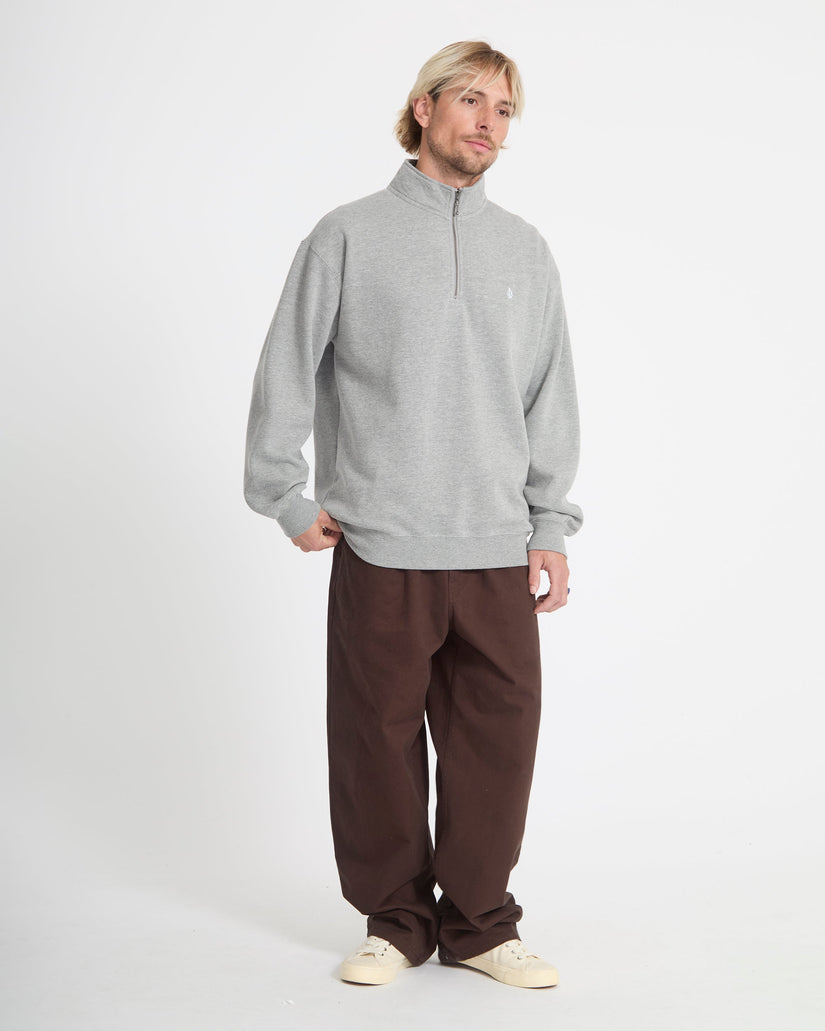 Sudadera con cremallera de 1/4 Single Stone - Heather Grey