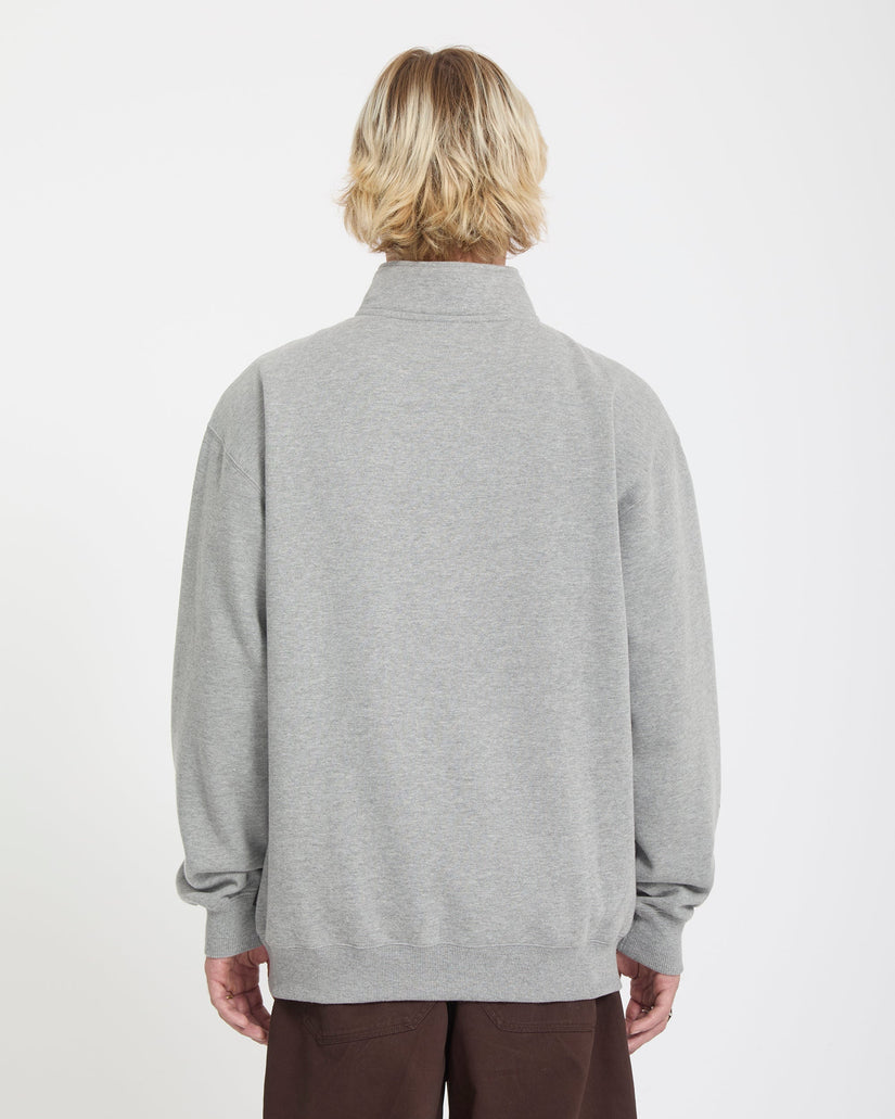 Sudadera con cremallera de 1/4 Single Stone - Heather Grey