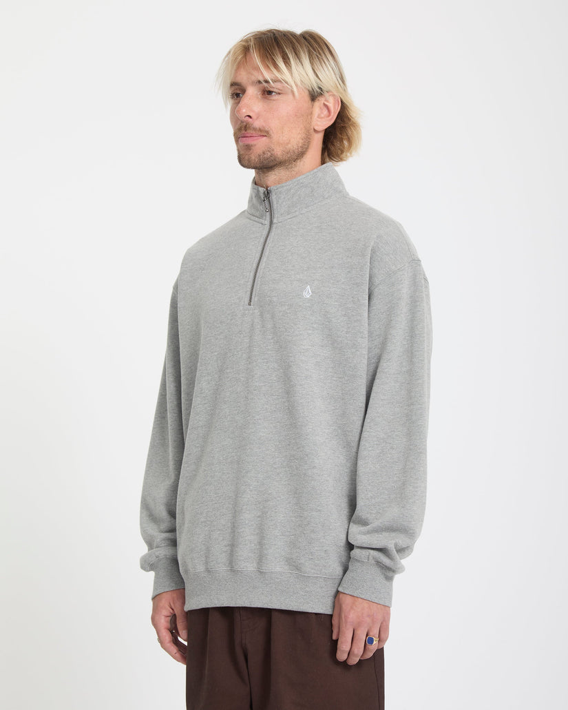 Sudadera con cremallera de 1/4 Single Stone - Heather Grey