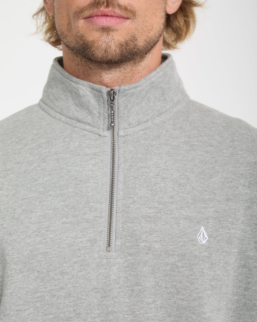 Sudadera con cremallera de 1/4 Single Stone - Heather Grey