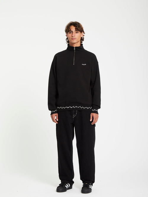 Sudadera Mocklov 1/2 Zip - Black