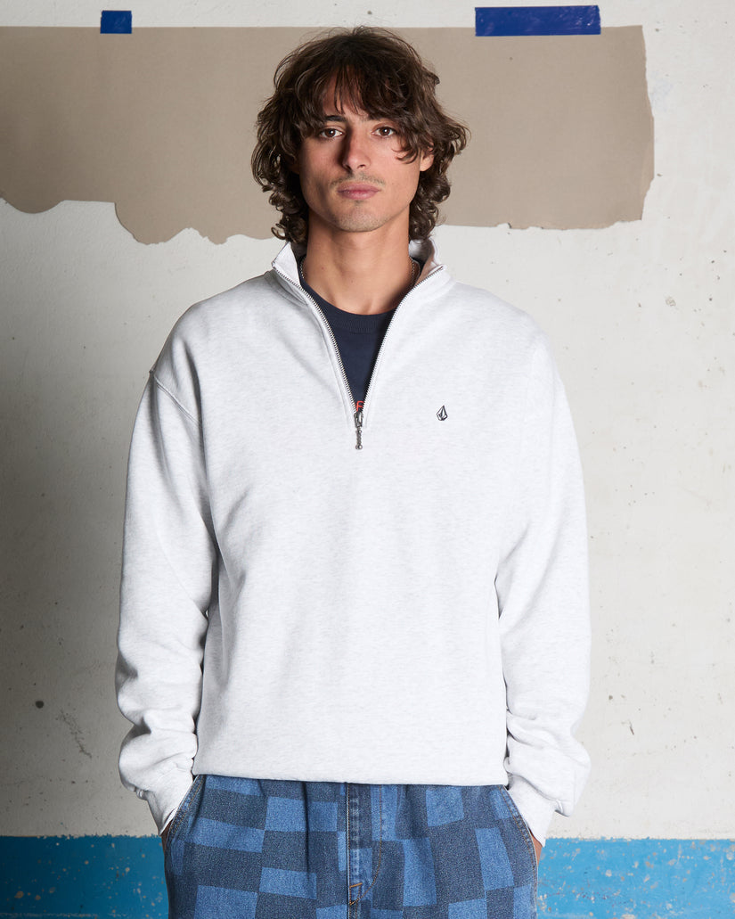Sudadera Single Stone Quarter Zip - Bone Heather