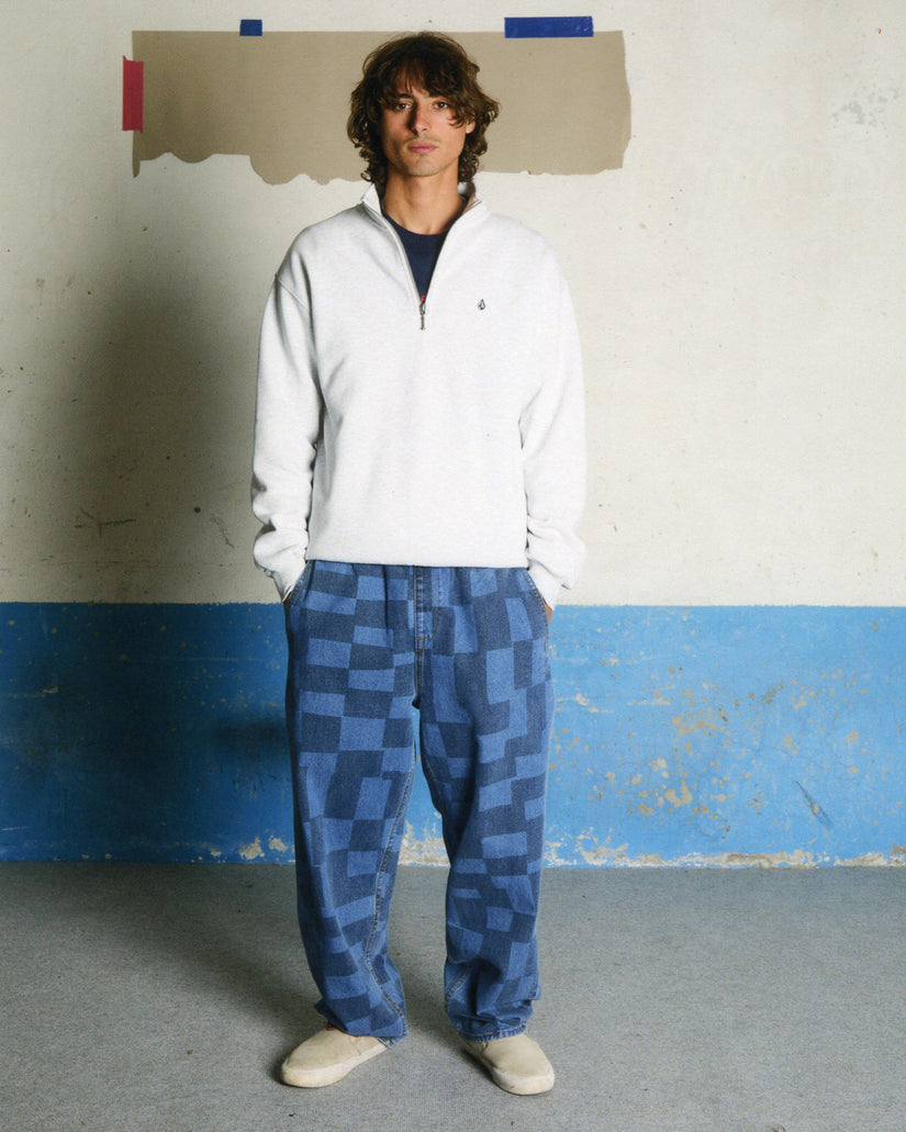 Sudadera Single Stone Quarter Zip - Bone Heather