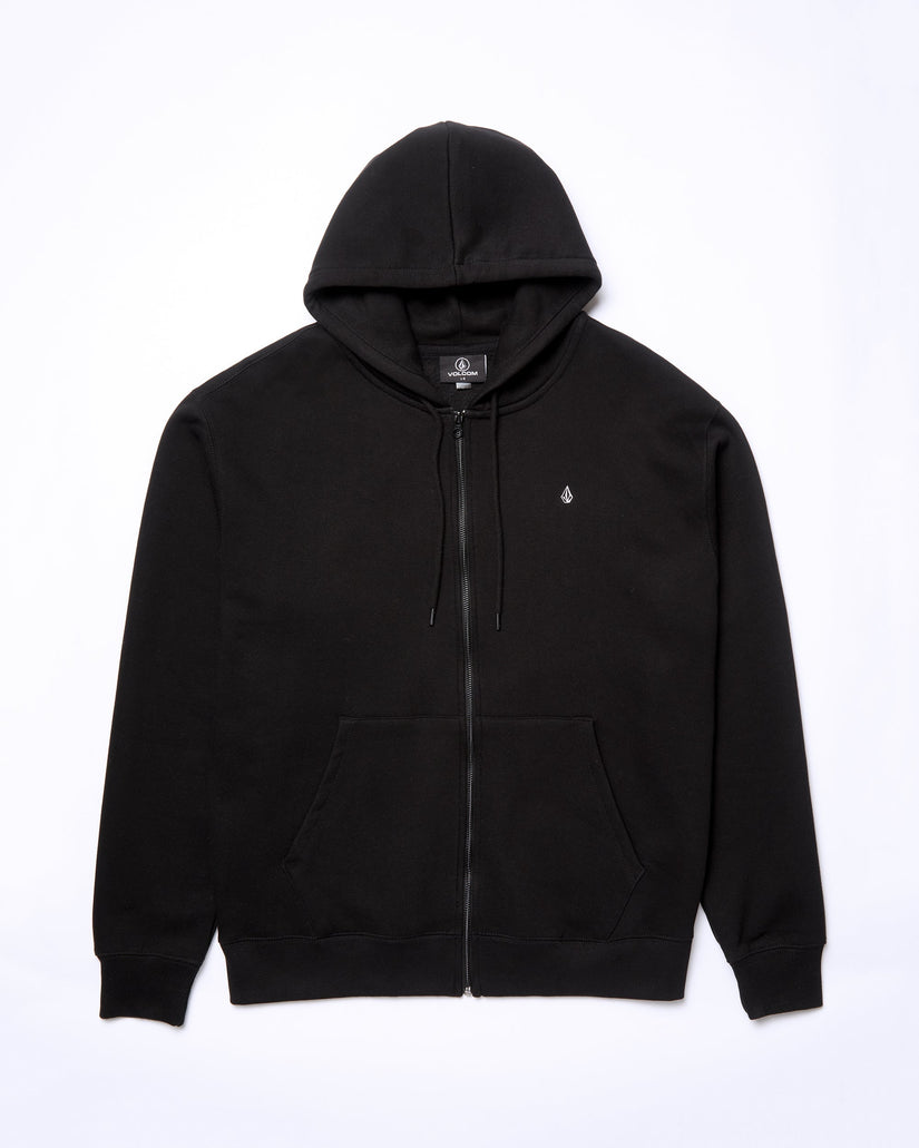 Sudadera con capucha y cremallera Single Stone - BLACK