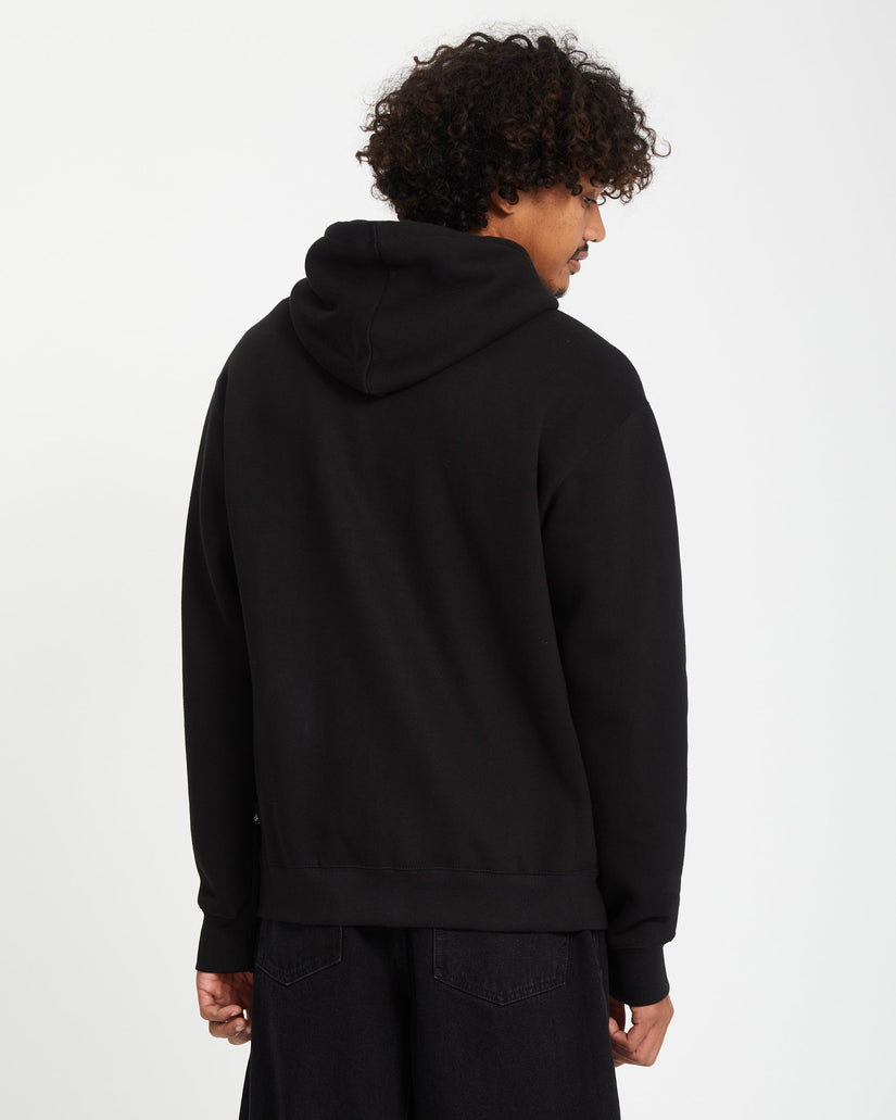 Sudadera con capucha y cremallera Single Stone - BLACK