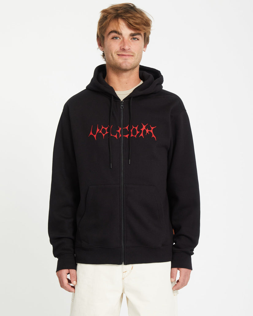 Sudadera con capucha y cremallera Watanite - BLACK