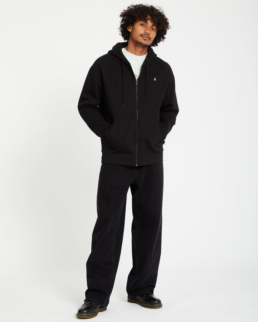Sudadera con capucha y cremallera Single Stone - Black