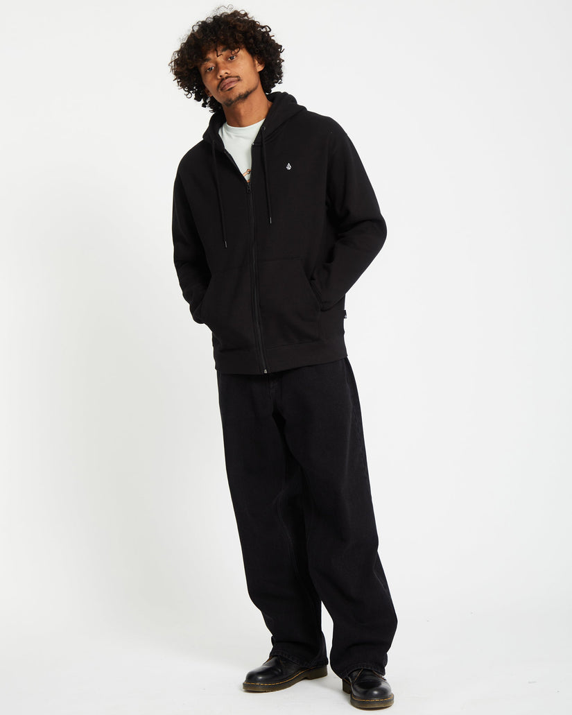 Sudadera con capucha y cremallera Single Stone - Black