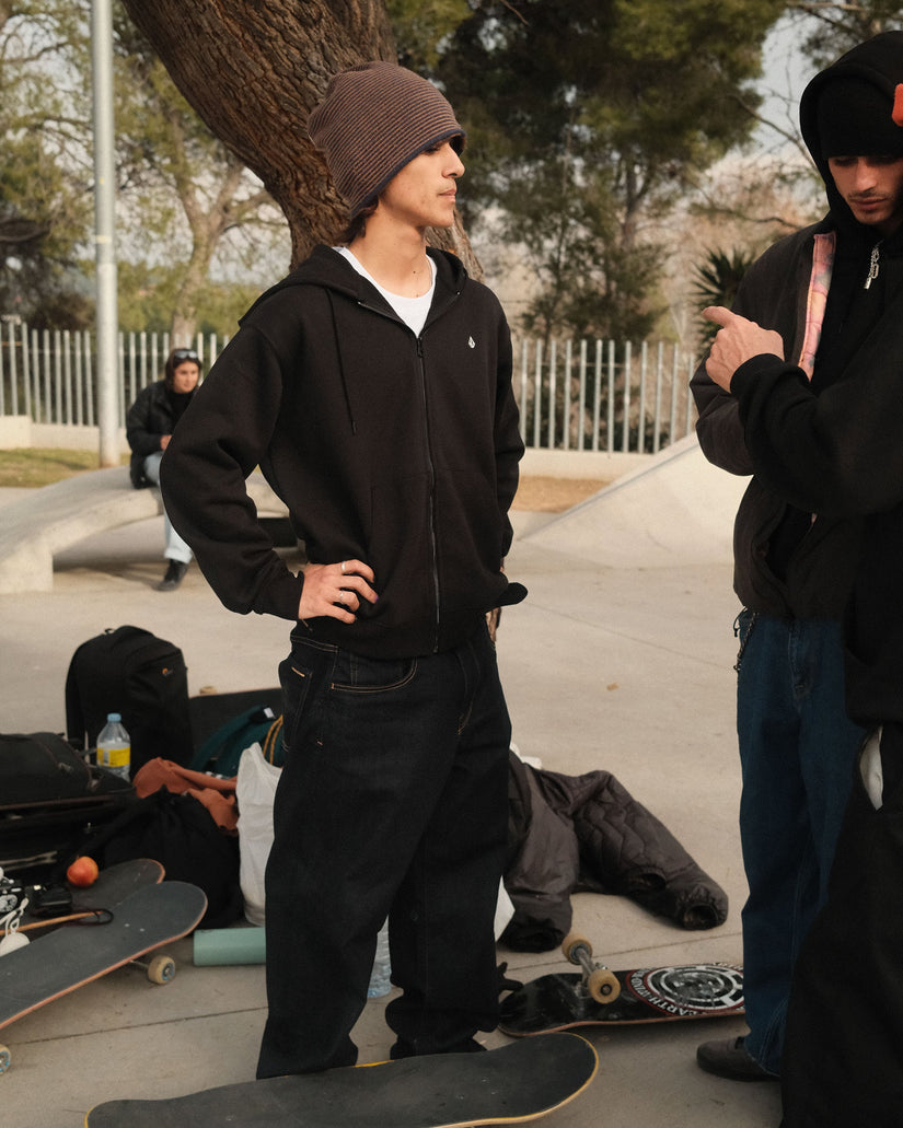 Sudadera con capucha y cremallera Single Stone - Black