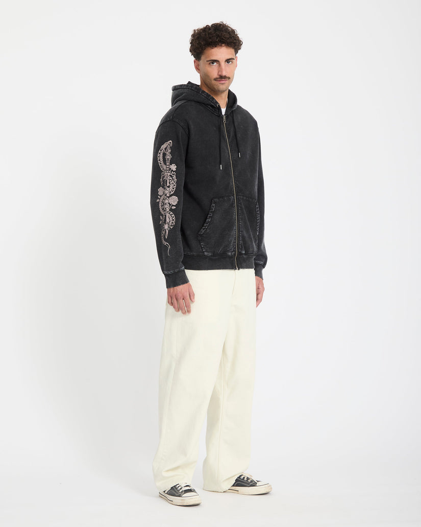 Sudadera con capucha y cremallera Die By The Stone - Light Acid Black