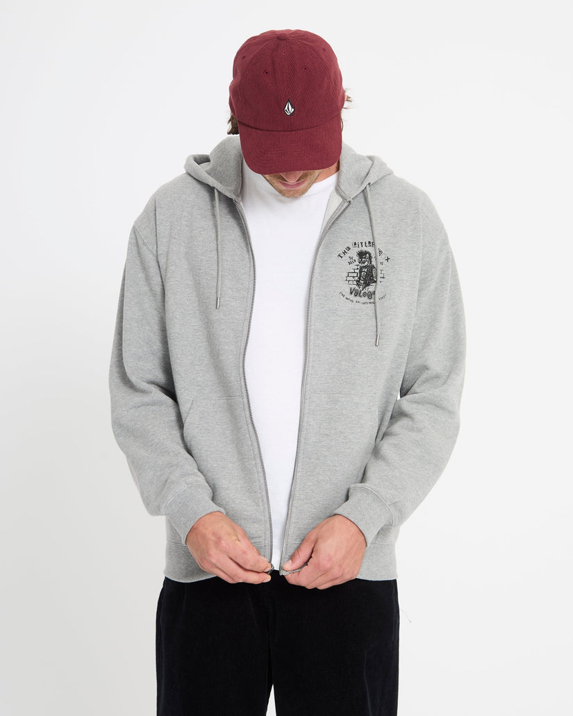 Sudadera con capucha y cremallera Catastrophy - Heather Grey