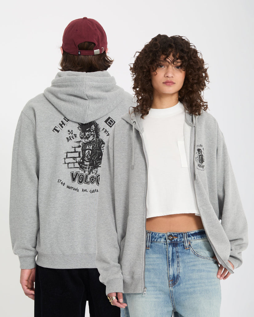 Sudadera con capucha y cremallera Catastrophy - Heather Grey
