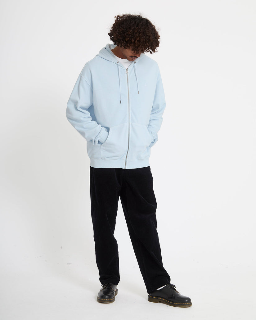 Sudadera con capucha y cremallera Single Stone - Light Blue Acid