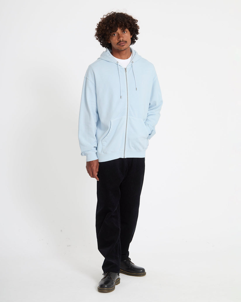 Sudadera con capucha y cremallera Single Stone - Light Blue Acid