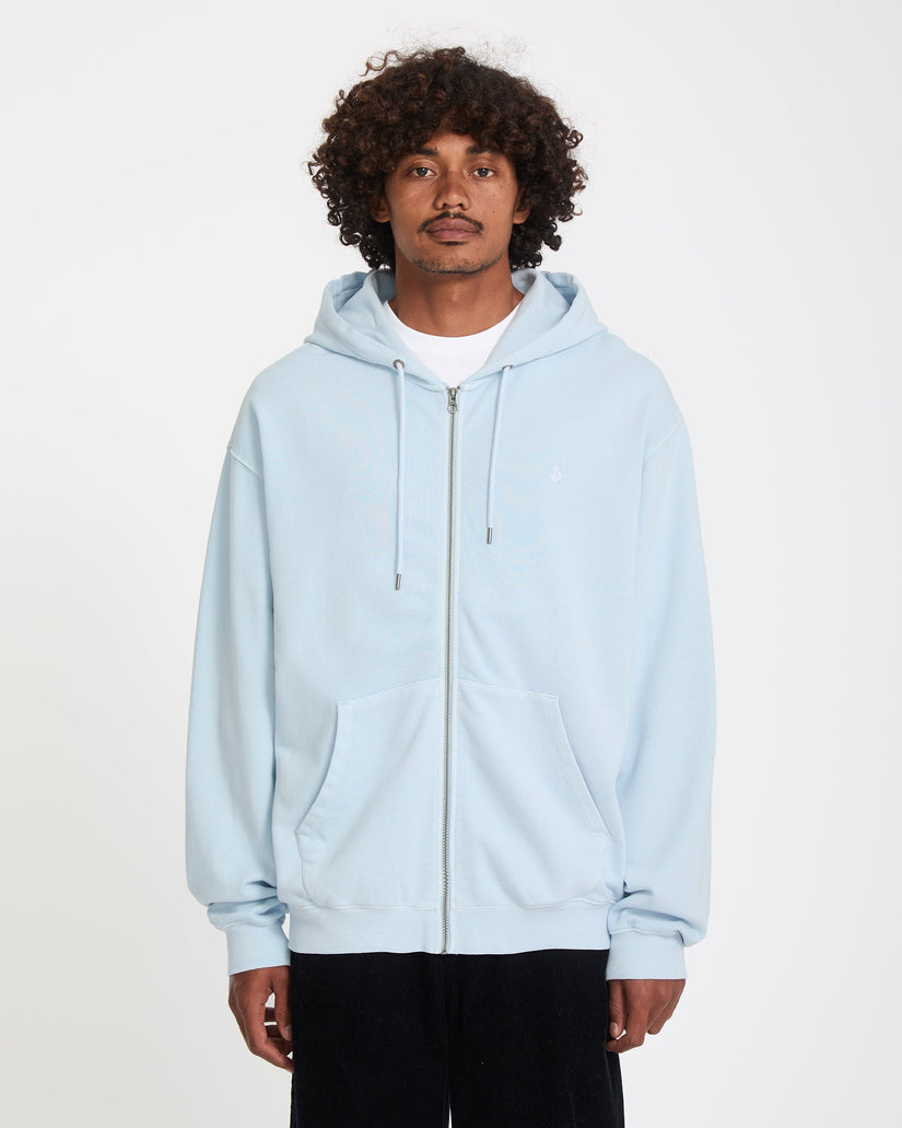 Sudadera con capucha y cremallera Single Stone - Light Blue Acid