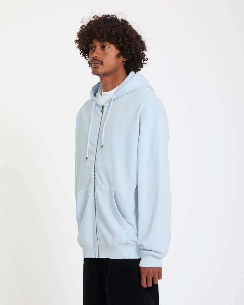 Sudadera con capucha y cremallera Single Stone - Light Blue Acid