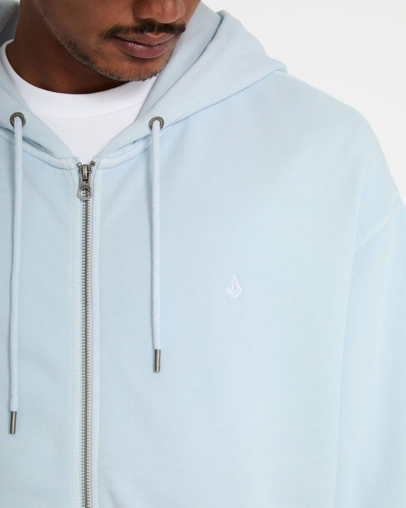 Sudadera con capucha y cremallera Single Stone - Light Blue Acid