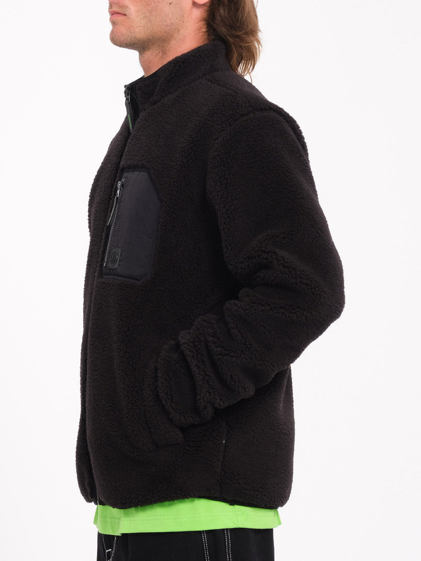 Sudadera Muzzer Fuzzar Zip Sherpa - Black