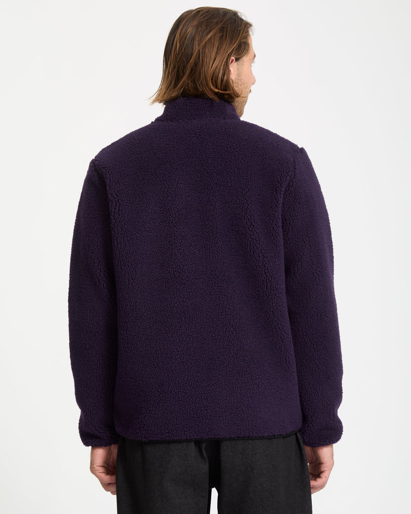 Sudadera Muzzer Fuzzar Zip Sherpa - Dark Purple