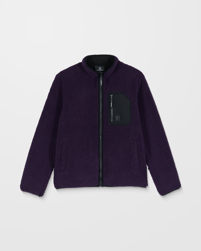 Sudadera Muzzer Fuzzar Zip Sherpa - Dark Purple