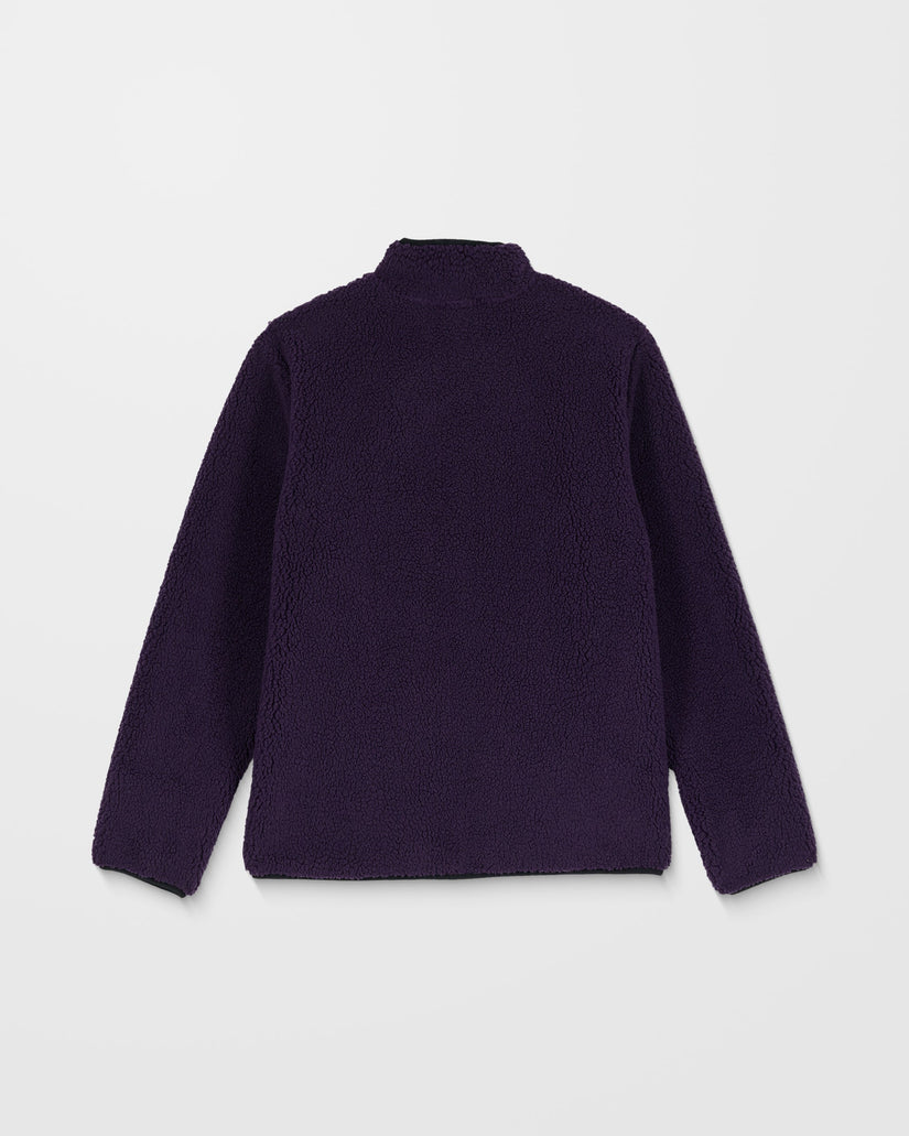 Sudadera Muzzer Fuzzar Zip Sherpa - Dark Purple