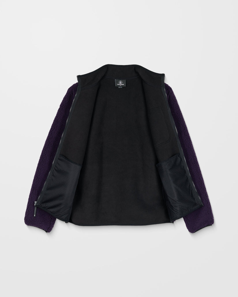Sudadera Muzzer Fuzzar Zip Sherpa - Dark Purple